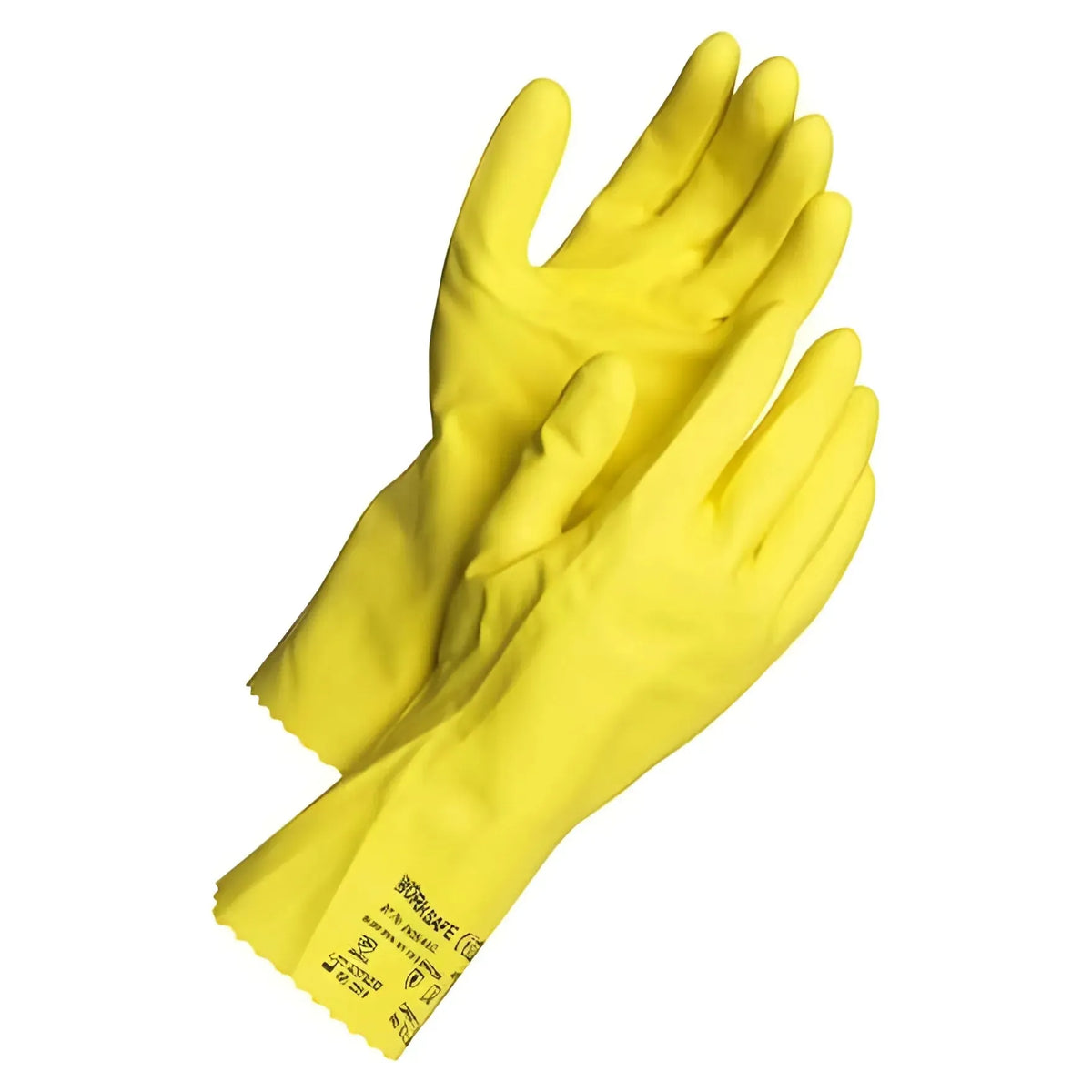 Worksafe kemisk beskyttelseshandske latex gul 50 - 460 - Sikkerhedsgiganten