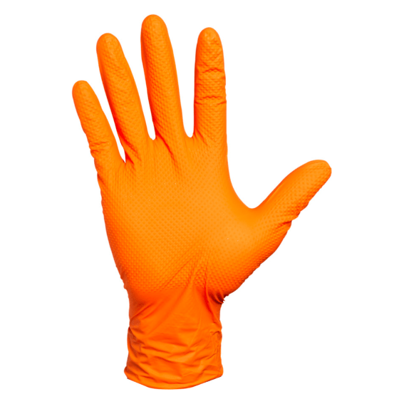 Worksafe Orange Diamond Glove Nitrile 100 stk. - Sikkerhedsgiganten Handsker