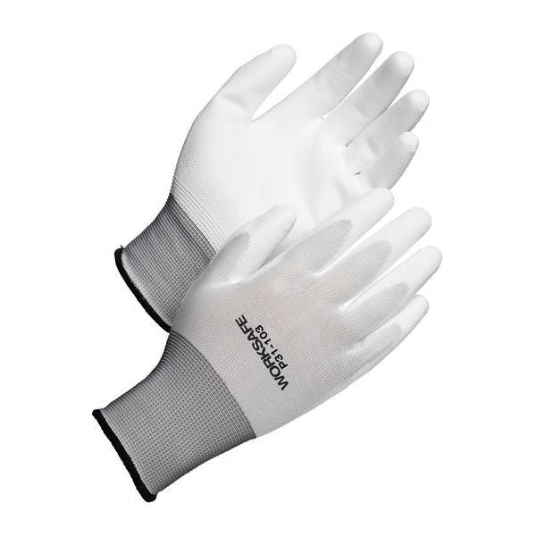 Worksafe P31 - 103 montagehandske PU hvid - Sikkerhedsgiganten
