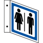 L-sign Ladies / Men symbol aluminum 200 x 200 mm 2-sided
