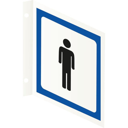 L sign Men's toilet Aluminum 200 x 200 mm