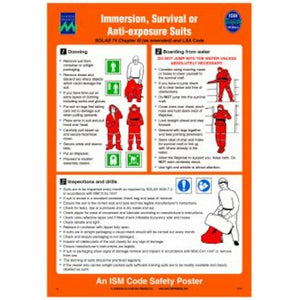 Sign IMO 1085 Immersion, Survival or Anti-exposure 125325