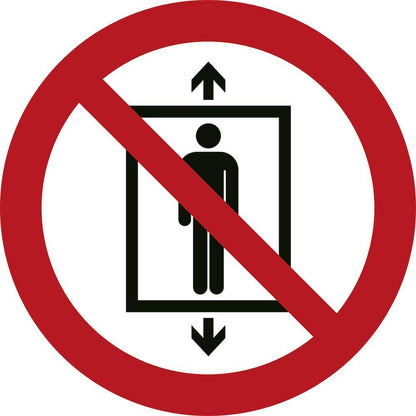 Skilt Brug af elevator forbudt F171