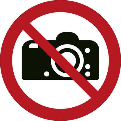 Skilt Fotografering forbudt F165