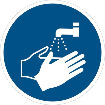 Skilt Husk! At vaske hænder P270