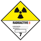Skilt Radioactive kl. 7.2 fareseddel