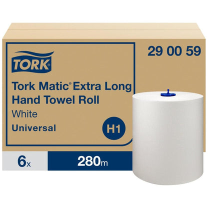 Tork Matic Universal håndklæderulle 2-lag hvid H1 6 ruller 290059